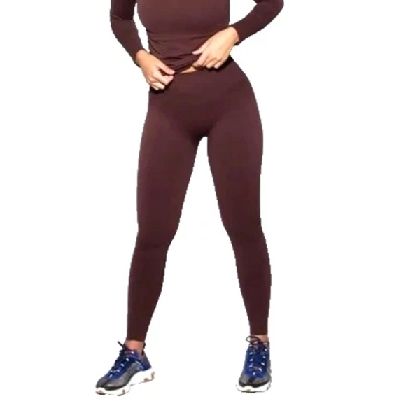 Halfdays Sophia Chocolate Brown Leggings - Picture 1 of 5